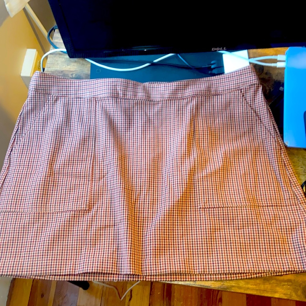 Plaid skirt for plus size